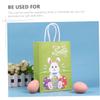 KOMBIUDA 12pcs Easter Themed Bags Kraft Bags Handles for Storing Sweets and Treats for Easter Parties and Celebrations view 2