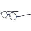 ABETOS Small Round Reading Glasses Retro Vintage Computer Readers for Men Women TR90 Flexible Lightweight Eyeglasses 1.0 1.25 1.5 1.75 2.0 2.25 2.5 2.75 3.0, Dark Blue 2.5 view 1