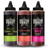Hot Star Honey Asian Sauce Gift Set  Includes Sweet Soy, Cayenne Chilli & Korean BBQ Sauce  100% Natural, No Additives  Perfect for Chicken, Pizza, Pasta, Steak & Noodles  Made in UK  1030g view 1