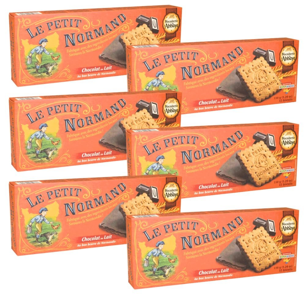 Biscuiterie De L'Abbaye Biscuits Petit Normand Milk Chocolate 150g x 6