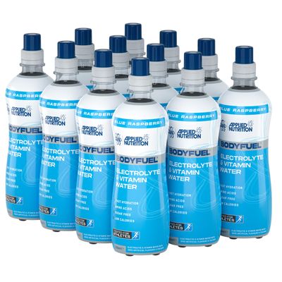 Applied Nutrition BodyFuel Electrolyte Water - Body Fuel Prime Drink with BCAAs and Vitamins, Fast Hydration (12 x 500ml) (ICY Blue Raz)