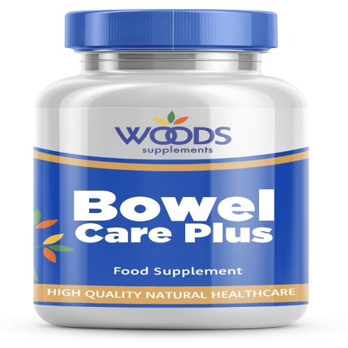 Woods Supplements - Bowel Care Plus 300mg Psyllium Husk Fibre Supplement 90x Vegan Tablets Natural Prebiotic Fibre with Bifibus Culture Probiotics, Acidophilus and Vitamins B, C & E for Gut Health