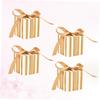 Gatuida Mini Square Candy Boxes with Ribbon 100 Pcs Korean Striped Containers for Bakery Wedding Birthday (striped Paper) view 2