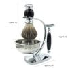 Holder Practical Luxury Brush Standsmen's Double Edge Gift Setsoap Bowl Badger Hair Brush Stand Holder Shaving Kit/900 view 2