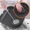 Cryfokt Long Handle Steel Wool Scrubber, Stainless Steel Metal Dish Scrubber, Cast Iron Cleaner Brush with Hanging Hole, Dish Scrub Brush for Pots, Sink, Pans, Grills (Silver), Cryfokty4qo98ux3a-11 view 2