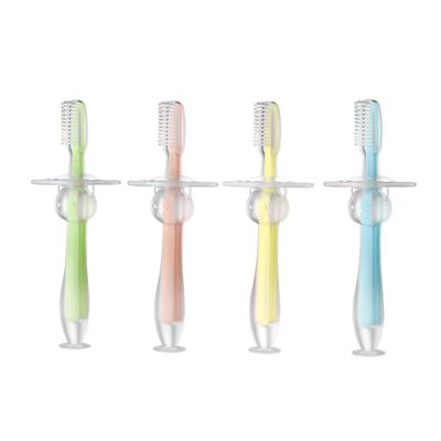4pcs Baby Toothbrush Silicone Teether with Tapered Handle
