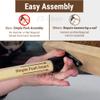10 Indoor Soft Broom Sweeping Brush with Wooden Handle Natural Coco Bristles Indoor Floor Brush with Durable Support Bracket Cleaning Brush for Office Room and Garage (PACK OF 1) view 3