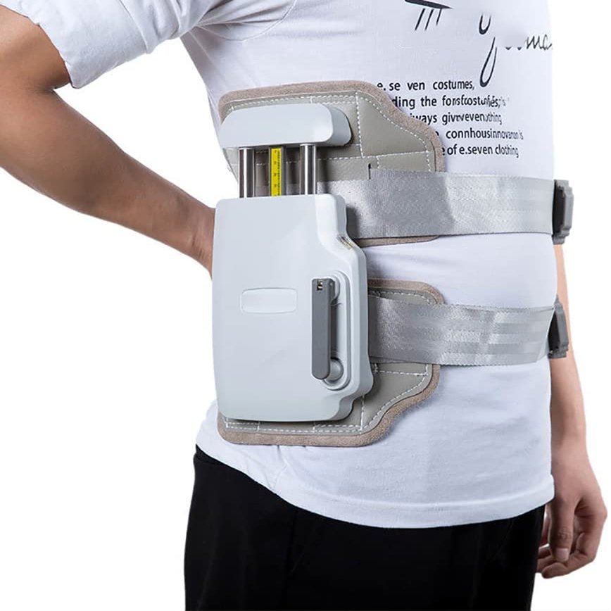 PRUJOY Decompression Lumbar Support Belt,Adjustable Lumbar Decompression Device Belt Space Between Outstanding Scoliosis Brace Posture Corrector