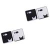 Healeved 4pcs Cat Fish Pattern Lenses Storage Container Case for Women Compact Contact Lense Box Mirror view 1