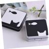 Healeved 4pcs Cat Fish Pattern Lenses Storage Container Case for Women Compact Contact Lense Box Mirror view 4