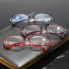 3 pairs of anti-blue light reading glasses with fashionable print designs, suitable for any face shape (Color : Red, Size : 1.5x) view 4