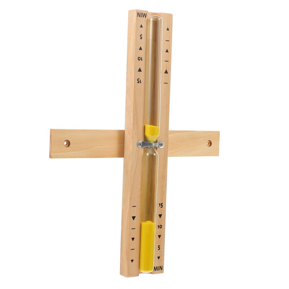 Ciieeo 15-minute Wooden Hourglass Timer Sauna Sand Timer Wall-mounted Sand Countdown for Spa and Bathroom Use