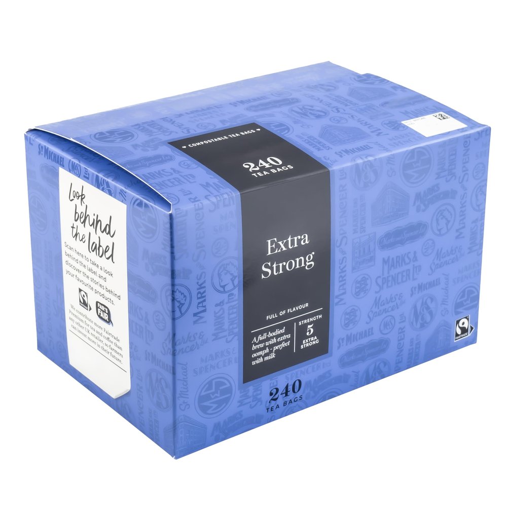 240 x Extra Strong Traditional Tea Bags, Full Bodied Blend, Blue Box, Strength 5, Compostable, 750g