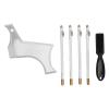 ZJchao Beard Shaper Stencil Kit with 4pcs Barber Pencils Multiple Curve Beard Shaper Template Shaping Tools, Perfect Contour Self Trimming (White) view 1