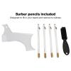 ZJchao Beard Shaper Stencil Kit with 4pcs Barber Pencils Multiple Curve Beard Shaper Template Shaping Tools, Perfect Contour Self Trimming (White) view 4