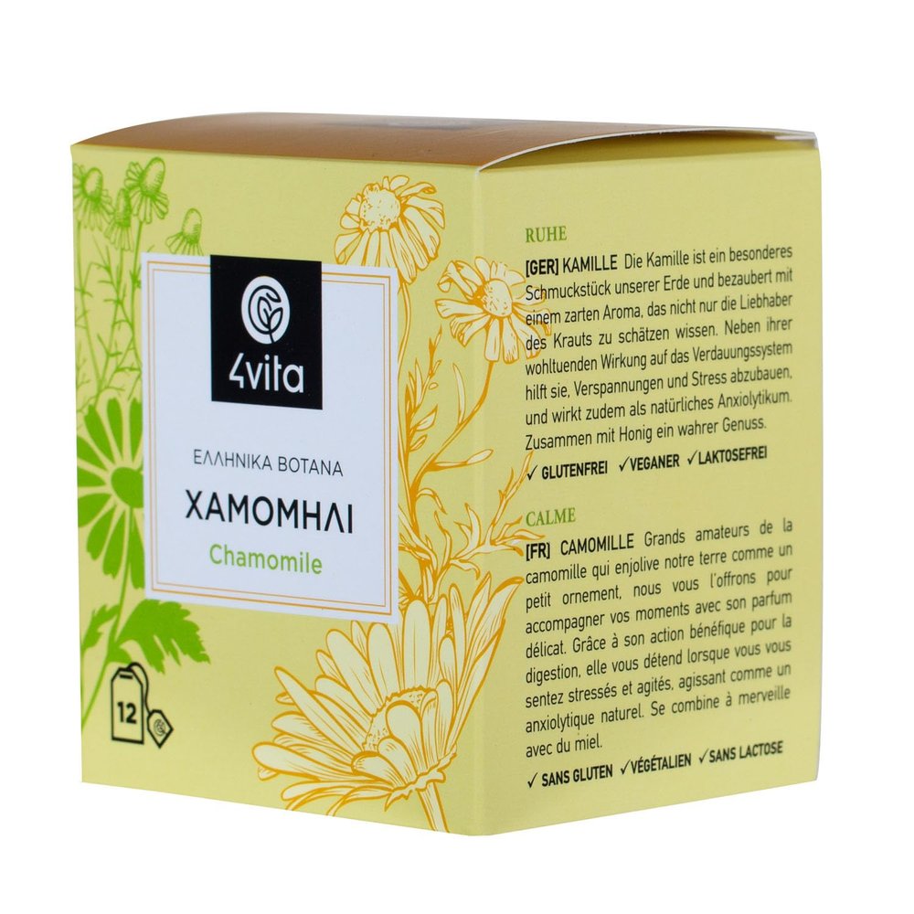 Greek Herbal Tea Chamomile By 4Vita (12 sachets)