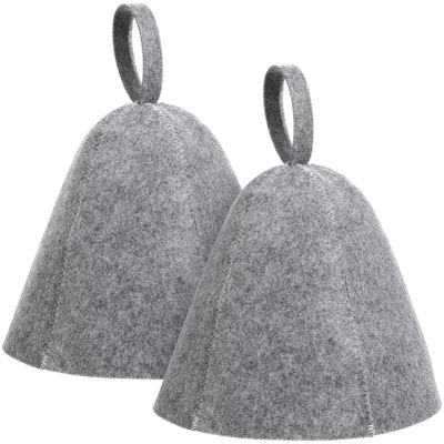 Operitacx 2pcs Felt Sauna Hat Set Wool Steam Cap Soft Comfortable Bathing Hat for Indoor Sauna