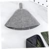 Operitacx 2pcs Felt Sauna Hat Set Wool Steam Cap Soft Comfortable Bathing Hat for Indoor Sauna view 3