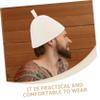 Operitacx 2pcs Women's Sauna Spa Beanie Heat Insulation Hat Made of Organic Material for Sauna Spa Bath for Female Friends view 3