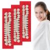 84Pcs False Teeth Dental Complete Acrylic Resin Denture Teeth,3 Sets Halloween Horror Teeth Synthetic Resin Teeth Temporary Crowns for Halloween Makeup Cosplay Costume Party Ornament Supplies(White) view 1