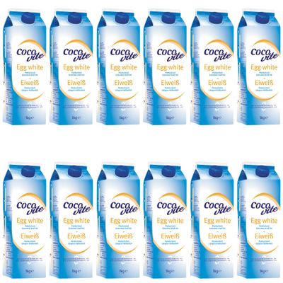 Liquid Egg Whites Pasteurised Liquid 1KG / 1 Litre Eggs White Protein by Pure Source Nutrition (12 x 1KG)