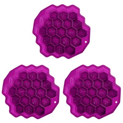 OUNONA 3pcs Honeycomb Shape Cake Mold in Silicone for Baking Chic Baking Mould as Cake Making Mould