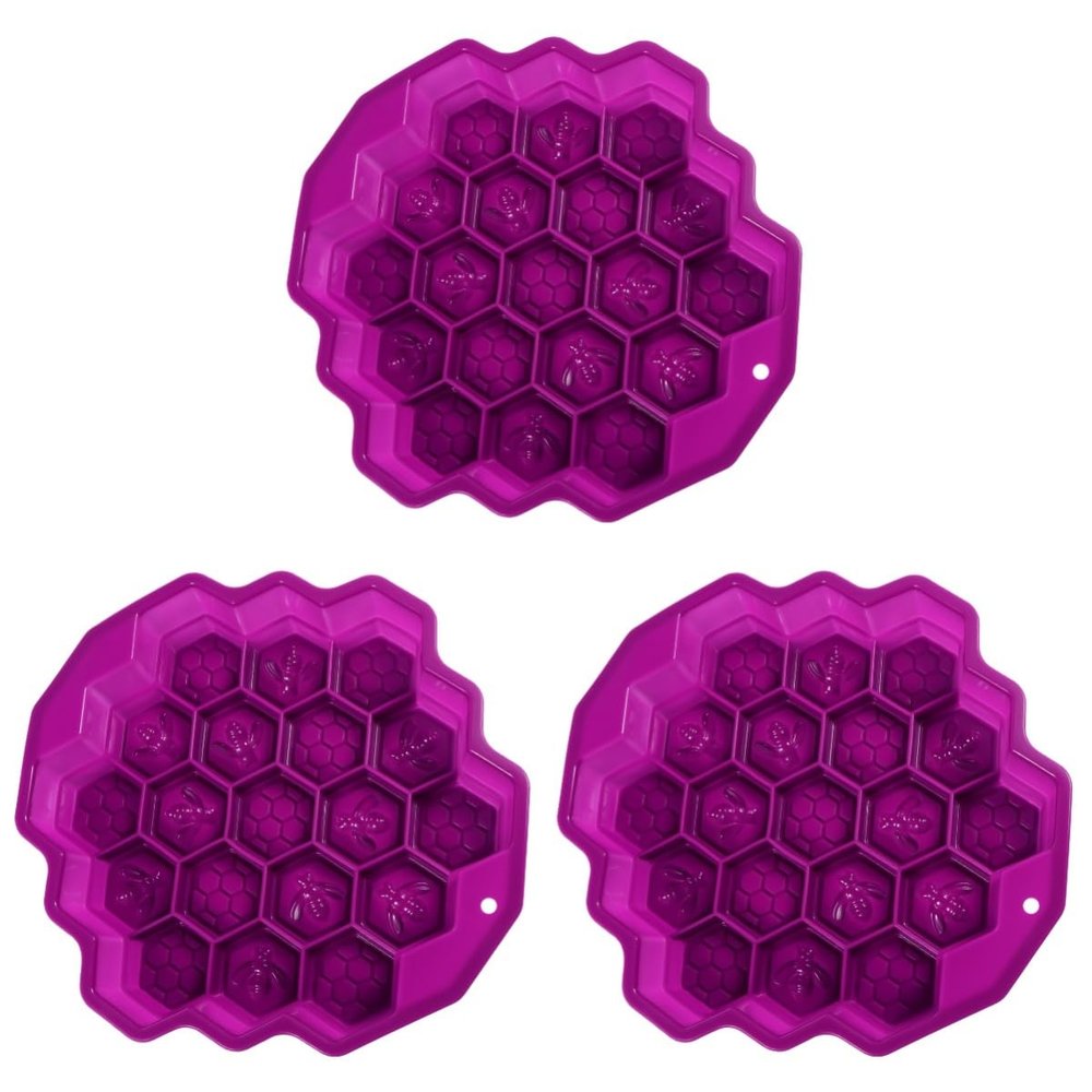 OUNONA 3pcs Honeycomb Shape Cake Mold in Silicone for Baking Chic Baking Mould as Cake Making Mould