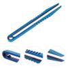 BESTonZON Mini Titanium Alloy Tweezers Portable Numerical Tool Lightweight Splinter Removal Tool for Outdoor Travel CNC Precision Blue view 2