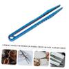 BESTonZON Mini Titanium Alloy Tweezers Portable Numerical Tool Lightweight Splinter Removal Tool for Outdoor Travel CNC Precision Blue view 3