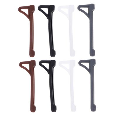 BESTonZON 8pairs Silicone Glasses Ear Hooks of Non-slip Retainers Black White Gray and Comfortable and Grips for Daily Wear and Outdoor Activities