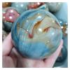 room decoration Natural Sea Jade Quartz Sphere Landscape Scenery Stone Ocean Jasper Ball Crystal Ornaments Decorative Stones for Collect Raw stones and minerals (Size : 8-9cm) ( Size : 1.2-1.3kg ) view 4