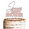 Personalised Acrylic Baby Shower Cake Topper by KreateSquare - Customised with Any Name - for Welcoming New Baby Party Cake Decoration. (Rose Gold) view 3