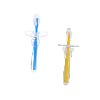 Mobestech 2pcs Toothbrush Silicone Training Brush Umbrella-Shaped Non-Toxic Brush
