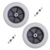 1 Pair 6/7/8" Wheelchair Replacement Wheels, PU Solid Wheelchair Front Wheels Assembly with 5/16" (8 mm) Bearing for Disabled Old People Wheelchair (Size : 7inch 2) view 1
