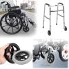 1 Pair 6/7/8" Wheelchair Replacement Wheels, PU Solid Wheelchair Front Wheels Assembly with 5/16" (8 mm) Bearing for Disabled Old People Wheelchair (Size : 7inch 2) view 3