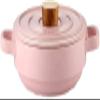 SUNMME Pink Casserole Stylish and Exquisite High Temperature Resistant Fast Heat Conduction Easy to Clean (Color : A) (A A) view 1