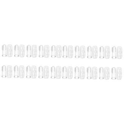 Mobestech 20sets Finger Toothbrushes for Oral Cleaning Massagers and Teething Brush for Toddlers and Newborns Comfortable Silicone Material for Daily Dental Care and Grooming Kit Newborn