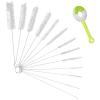 14 Pcs Long Pipe Bottle Cleaner Brushes Reusable Nylon Bottle Pipe Cleaner Set,Nylon Straw Cleaner Pipe Brushes,Flexible Small Cleaning Brushes for Water Bottle Tube Kettle Spout Cleaning(COLOR:White) view 1