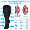 Bisienya Compression Sock Plus Size for Men and Women Wide Calf Compression Socks Flight Travel Running Sports Seniors Fitness Athletic 20-30 mmHg 1Pairs view 3
