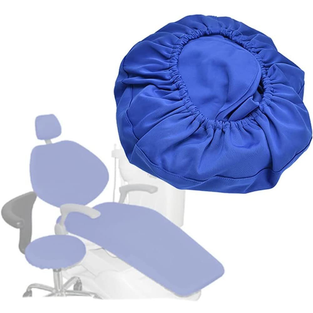 4pcs/Set Dental Full Unit Cloth Chair Cover Sleeves Protector Dentist Headrest Washable, Composite Film Waterproof Material, Dentist Equipment, Protective Full Dental Chair Cover Advance(Color:Blue)
