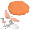 HAODING 4pcs/Set Dental Chair Covers, Dental PU Leather Unit, Waterproof PU Leather Protective Dental Full Chair Covers Elastic Stylish Dental Chair Seat Cover, Dentist Equipment(Color:Orange) view 1