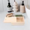 BUGUUYO Paulownia Soap Dish Draining Soap Stand for Kitchen Sink Lid Multi-use Storage Box for Jewelry Keys view 2