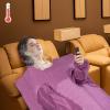 Sauna Blanket, 650W Portable Sauna Blanket with Sleeves, Home Sauna Blanket for Relaxation Detoxification, with Remote Control, Temperature Range 35-80C, 1.8 m*0.8 m (Purple) view 3