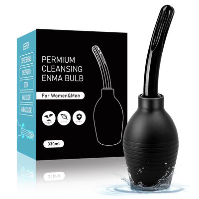 Anal Douche Enema Kit - 310ml Enema Bulb Douches for Men, Douche Bulb Anal Cleaner, Shower Douche Enemas at Home Kit for Daily Personal Hygiene & Travel (Black)
