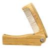 Mens Beard Comb, Small Folded Moustache Comb, Wooden Folding Pocket Beard Combs for Men, Portable Beard Combs, Anti-Static Beard Styling Combs for Men, Brushing Folding Beard Care Tools view 1