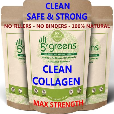 Marine Collagen Supplement 2000mg - 120 Clean Capsules 100% Natural No Synthetic Ascorbic Acid Type 1 Hydrolysed Collagen Peptides Powder, High Strength for Skin Bones Joints