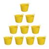 10 x Yellow Colour 26L Litre Small Flexi Tub Multi-Purpose Flexible Water Storage Container Toys Bucket Robust Polyethylene Flex Tub Trug Animal Feed Tub For Home Garden - MADE IN U.K view 1
