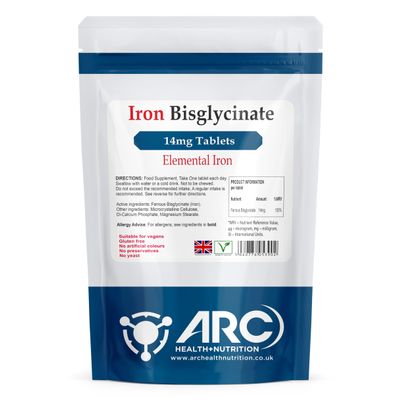 Gentle Iron Tablets High Strength - Vegan Iron Bisglycinate - Energy Tablets for Tiredness and Fatigue - High Absorption Iron Supplements for Women and Men - 365 Tablets