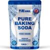 Pure Source Nutrition Baking Soda 1KG x 10 = 10KG VEGAN 100% Sodium Bicarbonate of Soda Food Grade Baking Soda Cooking & Drinking & Cleaning Aluminium Free BPA Free Raising Agent, 10KG / 10000g view 2