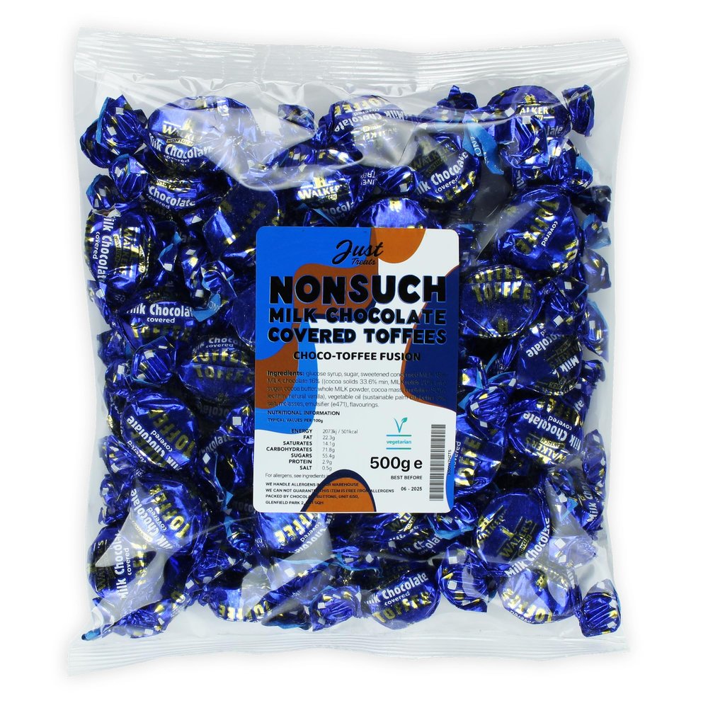 Just Treats Nonsuch Milk Chocolate Covered Toffee (500g Share Bag)